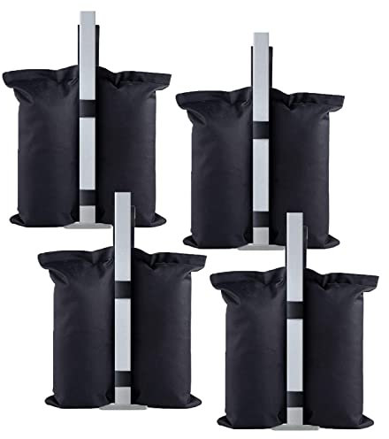 Pavillon Sandsäcke 4er-Pack, Pavillon Standfuß Hochleistungs Sand Tasche Zum Befüllen Industrial Grade 600D Sandsack Gewichte, für Pop-Up Gartenzelte Festzelte Sonnenschirm Trampolin