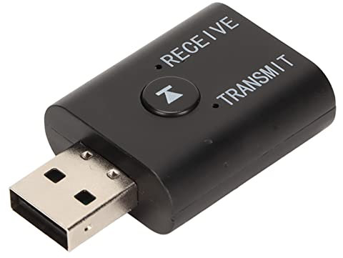 USB Bluetooth Senderempfänger, Tx und Rx Modus 2 in 1, Bluetooth 5.0 Unterstützung Sbc CODec, 3,5 MM und USB A Anschluss, Leichtes Design, Geeignet für Autoradio