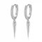 Pendientes aro de plata mujer. Aretes brillantes con maxi pincho. Pendientes mujer plata acabados en plata de ley u oro de 18K ideal para regalo del día de la madre, aniversario... Joyeria mujer