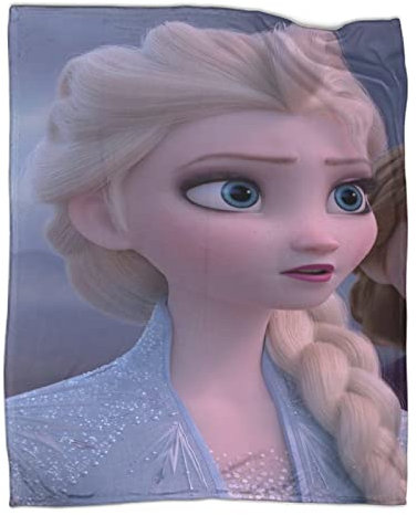 ELSA & Anna Kuscheldecken,Decke Auf Mikrofaser, Frozen ELSA 3D-Digitaldruck Kuscheldecke, Flanelldecke, Weich Wohndecke, Sofadecke Decke Für Kinder Jungen Erwachsene 40x50inch(100x130cm)