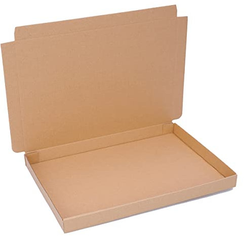 verpacking Faltschachteln 342 x 241 x 26 mm Braun (Außenmaß 350 x 250 x 30 mm) WP XS Versandkarton DHL Karton Hermes DPD GLS Verpackung (100 Stück)