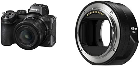Nikon Z5 Fotocamera Mirrorless Full Frame, CMOS FX da 24.3 MP, Mirino Quad-VGA EVF, LCD 3.2 Touch, Wi-Fi, Bluetooth, 4K + Z 24-50 + SD 64 GB [Nital Card: 4 Anni di Garanzia] + FTZ II Adattatore