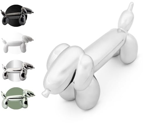 Jeff Koons Ballon Hund Dackel Weiner Home Decor Schreibtisch Dekor für Hundemütter und Väter - Silber