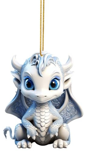 Weihnachtsdeko Drachen Baby Anhänger Anhänger Weihnachten Dackel 2D Acryl Lustige Weihnachtskugel Katze Cute Deko Christmas Ornaments Tree Decorations Weihnachtsbaum Schmukdeko Tannenbaumschmuck