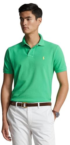POLO RALPH LAUREN Polo ajusté en maille pour homme, Vert 4., Taille M