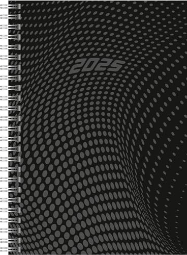 rido/idé Buchkalender Mod. Timing 1 2025 | A5, Kunststoff, schwarz