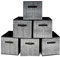Webeasy Foldable Storage Cube Basket Bin, Set of 6, 28 x 28 x 28 cm (Print)