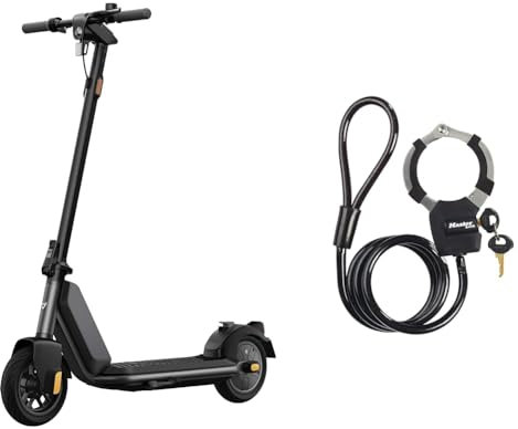 NIU KQi1 Pro Faltbarer E-Scooter mit Straßenzulassung (20km/h & Master Lock Kabelschloss mit Schlüssel, 1 m, Ideal für Scooter Roller, Fahrrad, Kinderwagen, Sportausrüstung