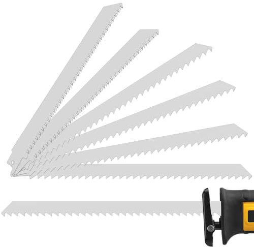 OROMYO Set di 6 lame per sega a sciabola, in acciaio inox, 228/305 mm, per ossa e carne, per tagliare carne di manzo, carne congelata e ossa