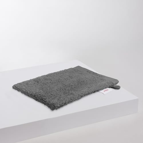 s.Oliver Waschlappen 16x21 cm - 100% Baumwolle, 600 g/m², weich & angenehm, Waschhandschuh grau