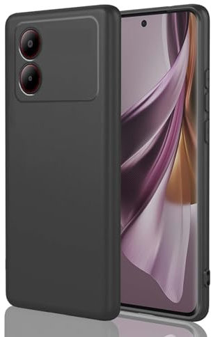 HAOYE Cover per ZTE Blade A34, Custodia Protettiva Antigraffio Silicone Morbida TPU Ultra Sottile ma Resistente Case con Fodera in Tessuto. Nero