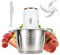 Tritatutto da Cucina Elettrico 500W Mini Robot da Cucina con 3 Velocità, Ciotola in Acciaio Inox da 3L, 4 Lame in Acciaio Inox per carne, Cipolle, Verdure e Pappe