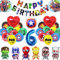 33 Stück Super-helden Deko Geburtstag 6 Jahre, Super-helden Luftballons Geburtstag 6 Jahre, Super-helden Luftballon Kindergeburtstag Deko, Super-held Party Luftballons Dekoration für Kinder