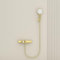 XJTNLB Grifo Termostatico Bañera y Ducha Oro Cepillado Grifo de Ducha y Bañera con Mango de Ducha de Tres Posiciones Grifos Duchas de Baño