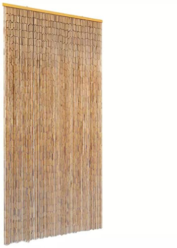 Homgoday Rideau de porte en bambou 90 x 220 cm Moustiquaire Maison & Jardin