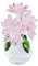 Tokenhigh Figurine de bouquet de marguerites en cristal, cadeau pour elle, ornements floraux en verre avec vase, figurine de collection romantique pour décoration de Noël (rose)