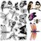 craspire Transparente Stempel Mit Schmetterlings Motiv Vogel Zweig Libelle Biene Insekten Vintage Wiederverwendbar PVC Hintergrund Poststempel Transparentes Silikon Stempelsiegel Für Heimwerker