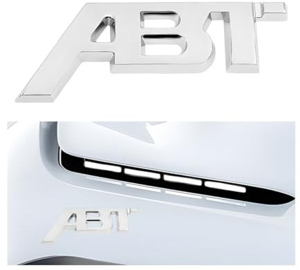CGEAMDY 3D-Abzeichen Emblem, Auto Aufkleber Tuning, Buchstaben Aufkleber (Silber)
