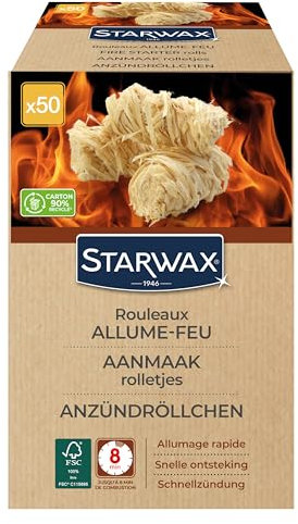 STARWAX Rouleaux Allume feu FSC X50, Neutre