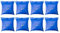 Kellegour 8 pcs Pool Water Bags,Pool Wall Bags,Thick PVC Pool Water Bags,Winter Pool Cover Water Bag,Antifreezing Winter Pool Tarp Weights,Square Pool Cover Weights Swimming Pool Cover Hanging Bags