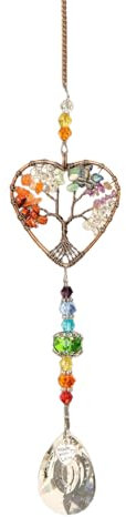 XIN Crystal Sun Catcher for Windows, Rainbow Maker Suncatchers, Multicolored Crystal Window Hanging, Perfect for Multiple Occasions