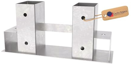 GeZu Impex Holzstapelhilfe 340 x 100 x 150 mm Set à 8 Feuerverzinkt Brennholzstapelhalter Stapelhilfe Holzstapelhalter Kaminholzregal