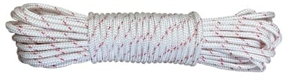 3 Pieces 10 ft x 9/64 Pull Cord Rope and Handle for Recoil Starter Lawn Mower Replacement for Briggs and Stratton Also Suit for Craftsman Parts for Chainsaw Trimmer Engine. (Red and White)