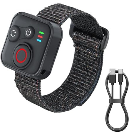 Cámara de acción con mando a distancia Bluetooth para lnsta360 X5/X4/X3/ACE PRO 2/ACE PRO/GO 3S/GO 3, mando a distancia inalámbrico de alcance de 50 m con correa de muñeca para vlogging y fotos de