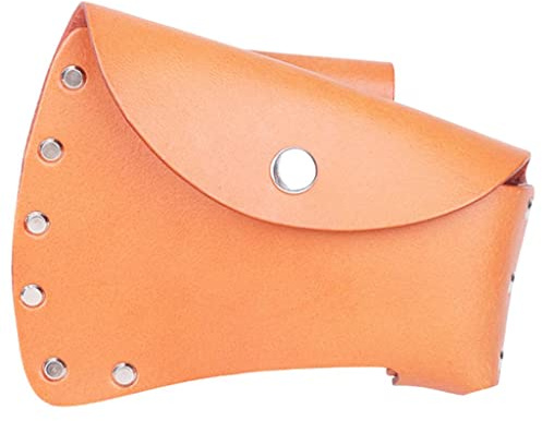CRDARAAV PU Leather Craft Axe Head Cover+Hatchet Handle Grip Holster Belt Pouch Type 2