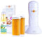 Sunzze Warmwachs Roll-On Set, Wachspatronenerhitzer mit 2 Wachspatronen, Vliesstreifen und After Wax Lotion (Set Honig)