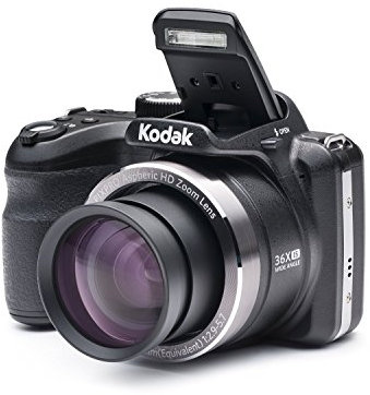 Kodak AZ365 36x Zoom Compact Digital Camera: Black