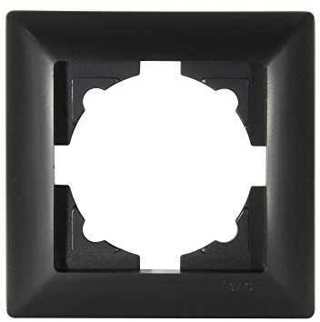 Visage 1-fach Rahmen für 1 Steckdose Schalter Dimmer Schwarz