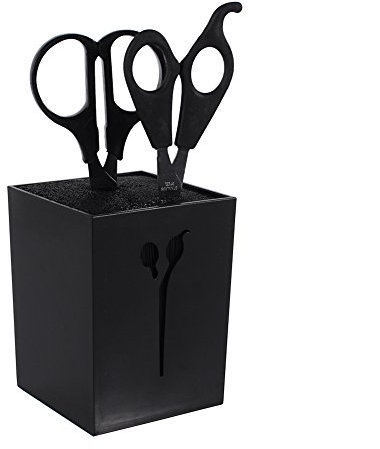 Professional Salon Scissors Holder Hairdressing Barber Combs Clamps Stand Container Scissors Storage Box Stylish Organizers (Color : Black)