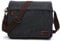 LOSMILE Herren Umhängetaschen, Leinwand Schultertaschen, 13.3 Laptoptasche,Schulranzen, für Schule und Arbeits,für Männer und Frauen. (L-Schwarz)