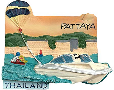 3D-Kühlschrankmagnet Pattaya Thailand, Souvenir-Aufkleber, Dekoration für Zuhause und Küche, Pattaya, Thailand, Kühlschrankmagnet