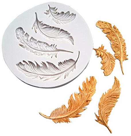 Flybloom Silikonformen Feder Form DIY Fondant Schokolade Sugarcraft Plätzchenform Kuchen Dekor Backen Werkzeuge