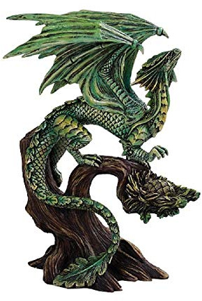 Pacific Giftware PT Dekofigur Walddrache auf Baum aus Kunstharz