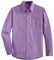 Spring&Gege Chicos Uniforme Escolar Color Sólido Manga Larga Abotonar Camisa para Niño, Lila, 7-8 Años