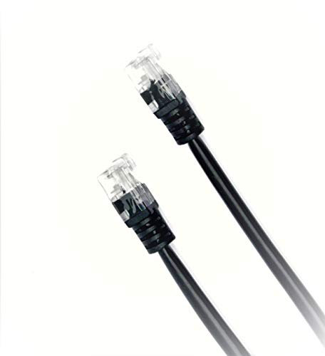 RGB Networks Ltd Super High Speed ADSL + Cable Telephone Extension RJ11-RJ11 10m Cat5e BT Broadband up to 10 Times faster gold plated connector Premium Quality (10M Black)