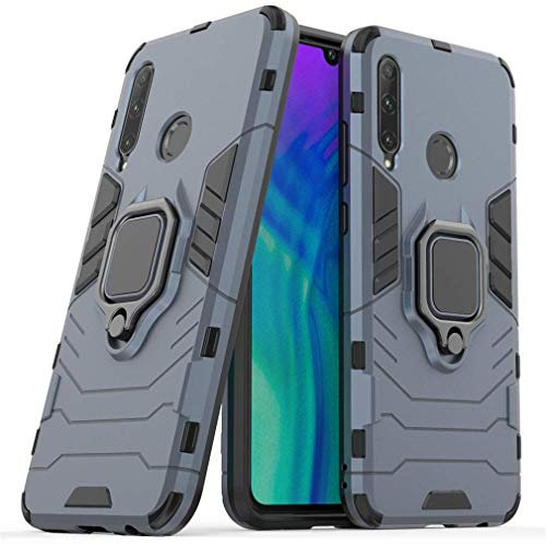 MRSTER Huawei P Smart Z Custodia, Armor Custodia con 360 Gradi Girevole Anello, Silicone TPU e PC Doppio Strato Bumper Protettiva Cover per Huawei P Smart Z. HB Blue