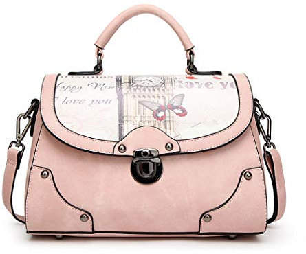 BUKESIYI Donna Borse a Tracoll Borsa a Mano Firmate Borse a Spalla 2024 PU Pelle IT77101 Rosa