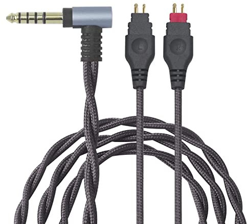 okcsc Earphones Cable Replacement Upgrade Cable with 4.4mm Balanced Plug for SENNHEISER Headphones HD650 HD600 HD580 HD535 HD545 HD565 HD265,Single Crystal Copper Headphones Replacement Cable No Mic