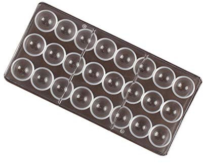 NSXIN 3D Schokoladenform Pralinenform Halbkugel Backform Backzubehör, 24 Gitters Gebäck Werkzeug BPA-frei, Polykarbonat, Kugel, Klar