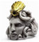CeFoney Vintage Skulptur Ring Mythologie Medusa Zeus Ring Vintage Skulptur Königin Ring Geschenke Frauen und Männer, übertriebener alter Mann Form Ring 7 Größen verfügbar