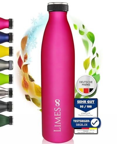 Limes 8 FourSeasons - Termo (1 L, acero inoxidable, 1 L, apta para todas las estaciones del año)