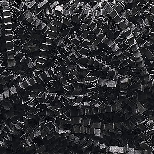 Box.it.pack.it Shredded Crinkle ZigZag Kraft Paper, Black, 1kg