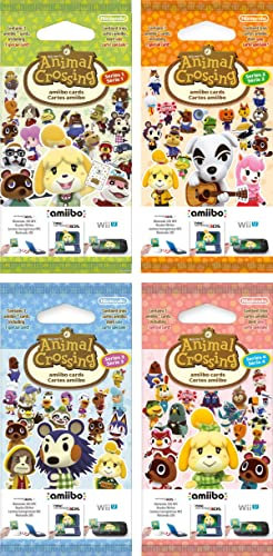 Nintendo Animal Crossing Amiibo-Karten – Serie 1–4 – 4er-Pack – insgesamt 12 Karten