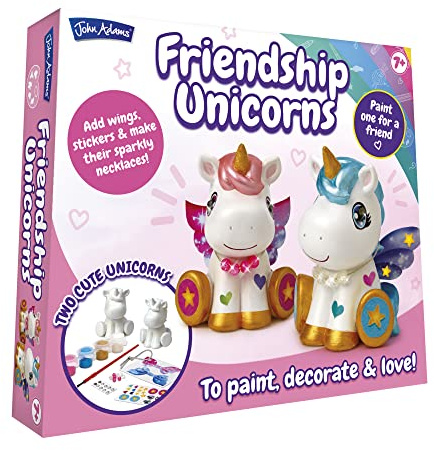 John Adams | Friendship Unicorns Craft Kit: paint & style with paint, beads and stickers | Arts & Crafts | Ages 7+