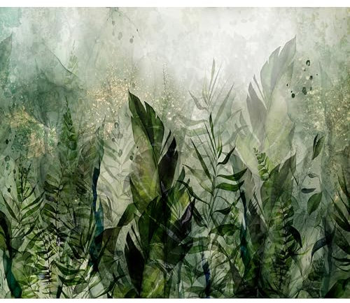 murando - Fototapete Selbstklebend Dschungel 343x256 cm - Foto Tapete Tapetenfolie Möbelfolie Wandverkleidung Wandtapete Motivtapeten Wohnzimmer Schlafzimmer 3d Effekt Modern - Blätter b-C-10230-a-a