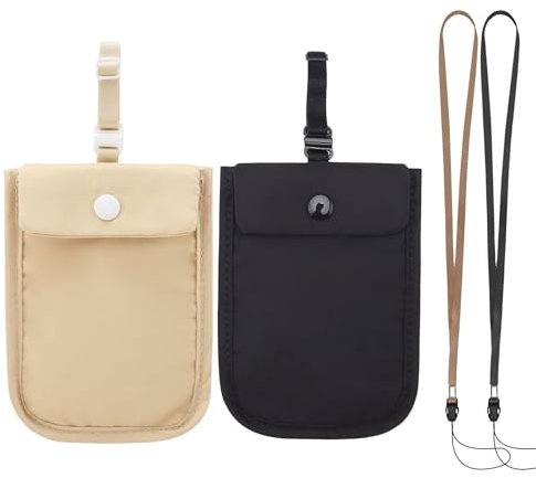 lapinchen Reise-BH-Geldbörse für Damen, versteckter BH, Geldbörse, Taschendieb, sicher unter der Kleidung, Geldgürteltasche, geheime Reisebrieftasche für Geld und Wertsachen, Schwarz, Nude,